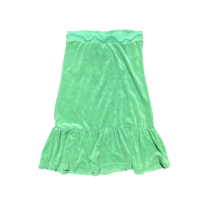 Green terry cloth skirt